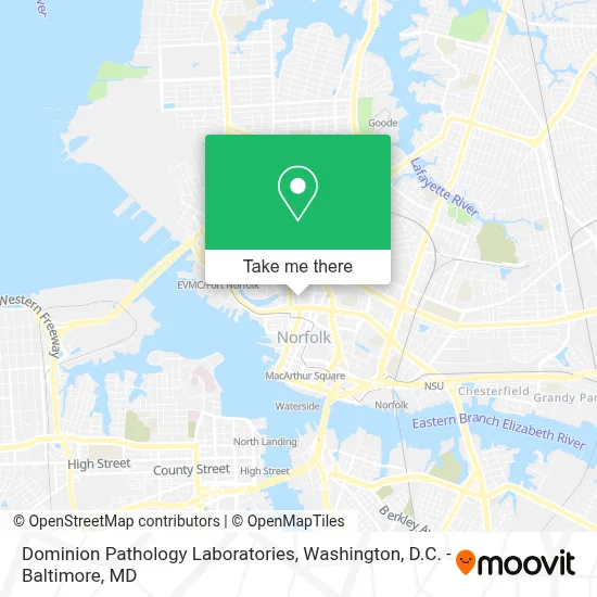 Dominion Pathology Laboratories map