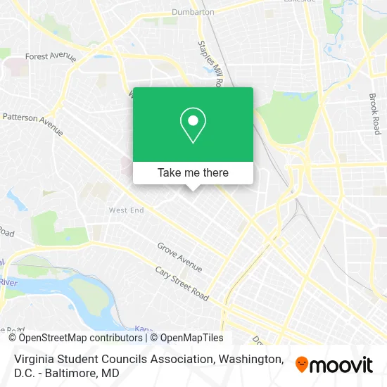 Virginia Student Councils Association map