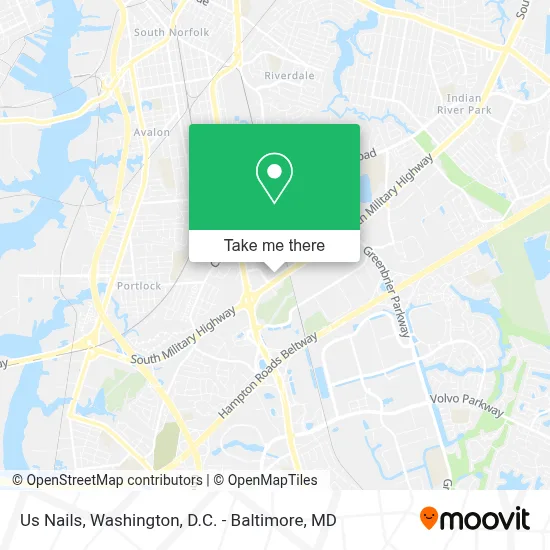 Us Nails map