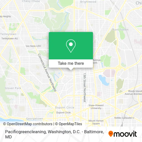 Pacificgreencleaning map