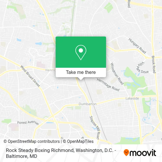 Rock Steady Boxing Richmond map
