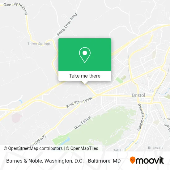 Barnes & Noble map