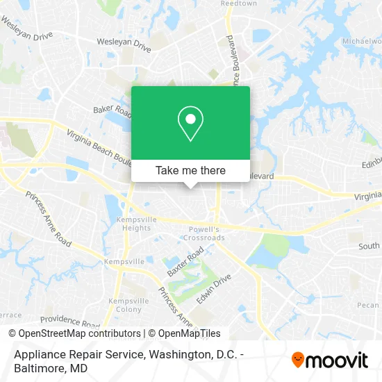 Appliance Repair Service map
