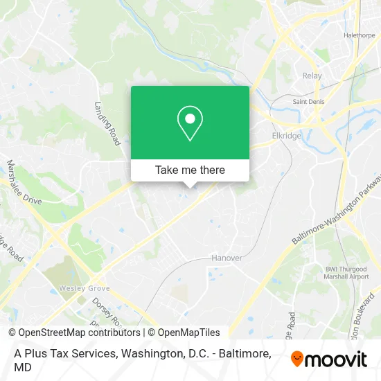 A Plus Tax Services map