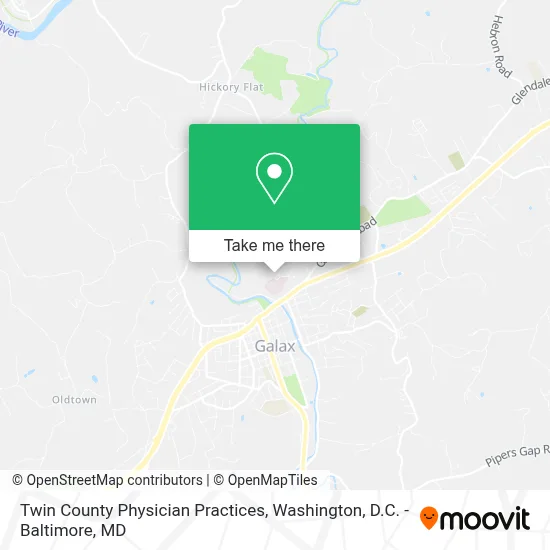 Twin County Physician Practices map