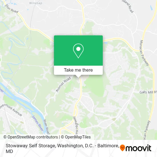 Stowaway Self Storage map