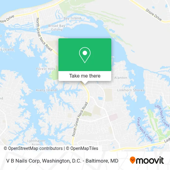 V B Nails Corp map