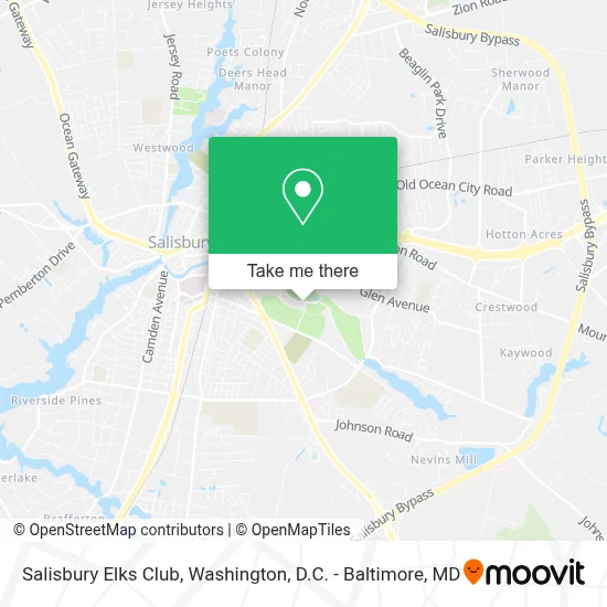 Salisbury Elks Club map