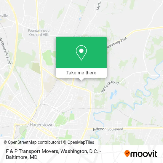 F & P Transport Movers map
