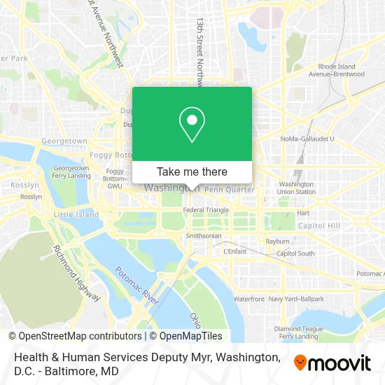Health & Human Services Deputy Myr map