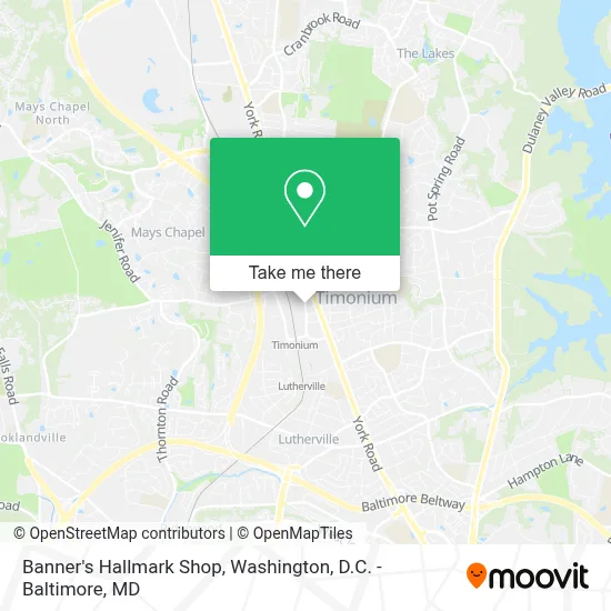Banner's Hallmark Shop map