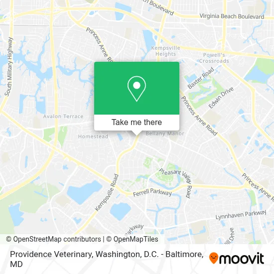 Providence Veterinary map