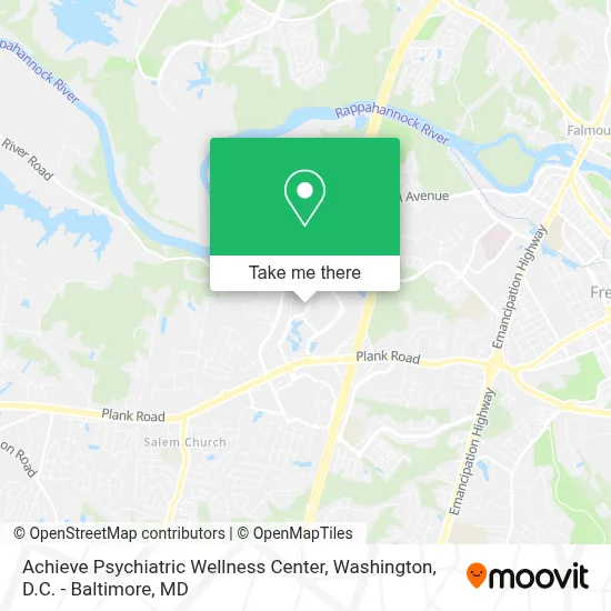 Achieve Psychiatric Wellness Center map
