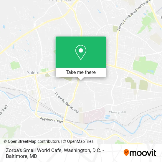 Zorba's Small World Cafe map