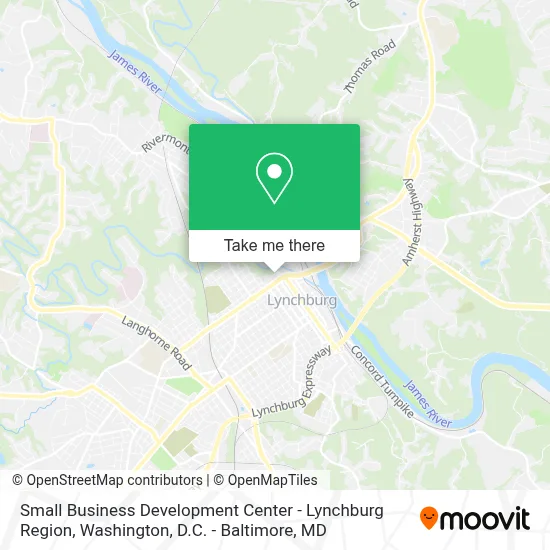 Small Business Development Center - Lynchburg Region map
