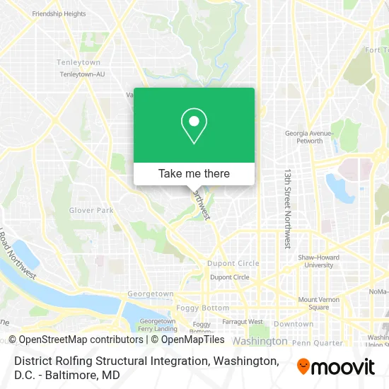 District Rolfing Structural Integration map