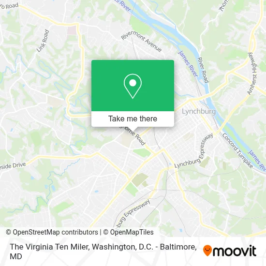 The Virginia Ten Miler map