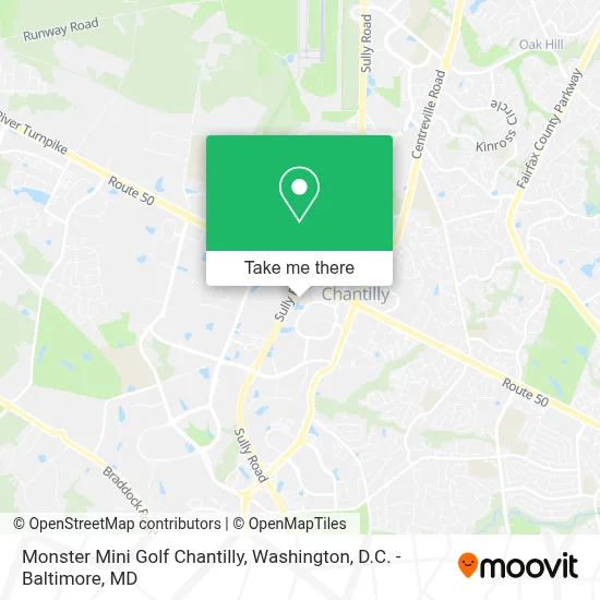 Monster Mini Golf Chantilly map