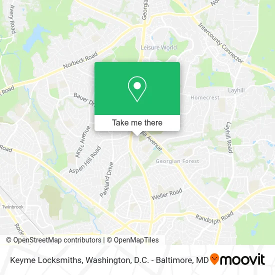 Keyme Locksmiths map