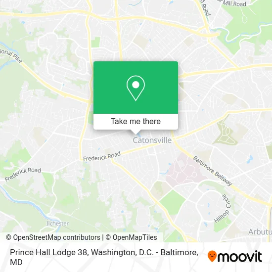 Prince Hall Lodge 38 map