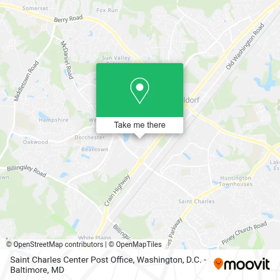 Saint Charles Center Post Office map