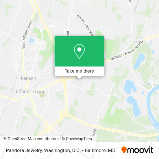 Pandora Jewelry map