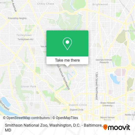 Smithson National Zoo map