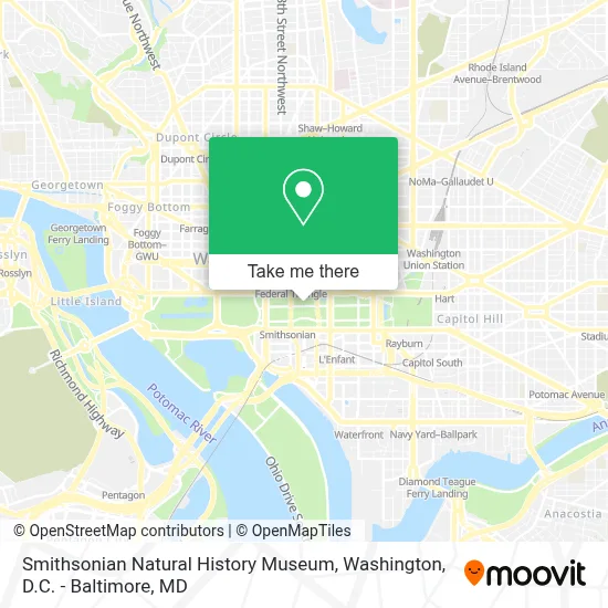 Smithsonian Natural History Museum map