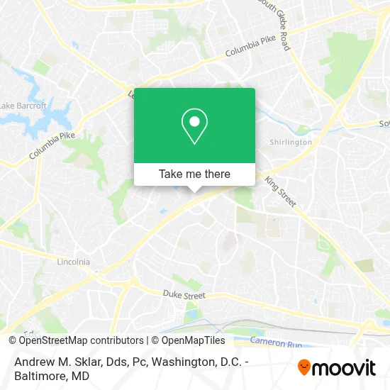 Andrew M. Sklar, Dds, Pc map