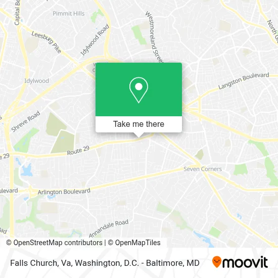 Falls Church, Va map