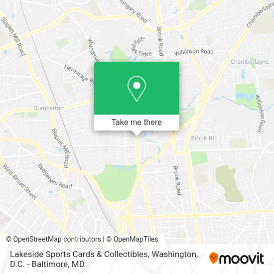 Lakeside Sports Cards & Collectibles map