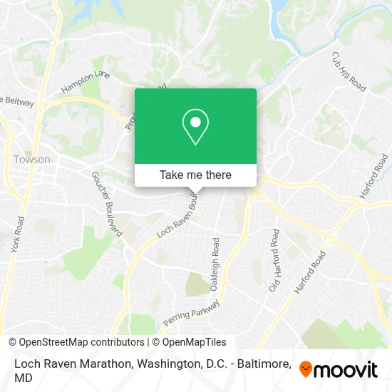 Loch Raven Marathon map