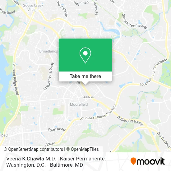 Veena K Chawla M.D. | Kaiser Permanente map