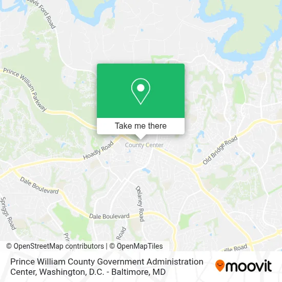 Prince William County Government Administration Center map