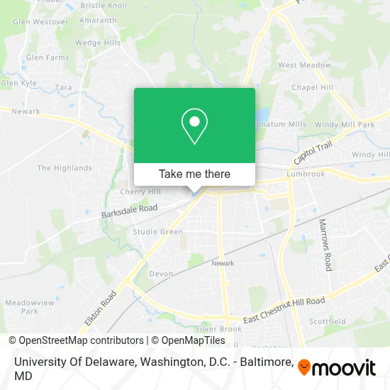 University Of Delaware map