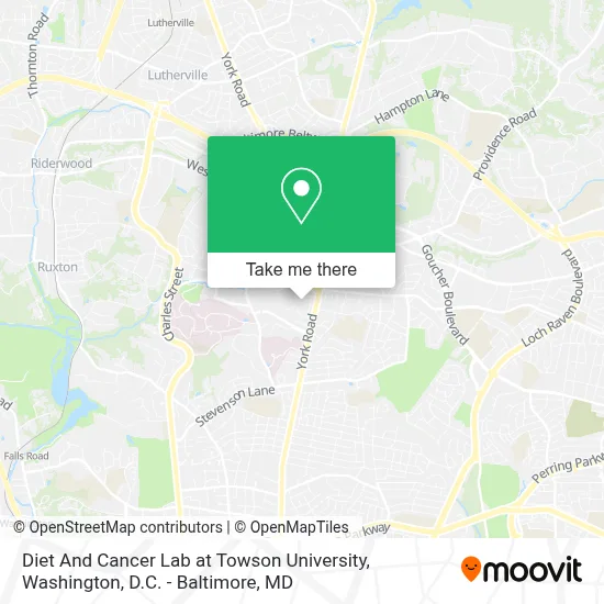 Diet And Cancer Lab at Towson University map