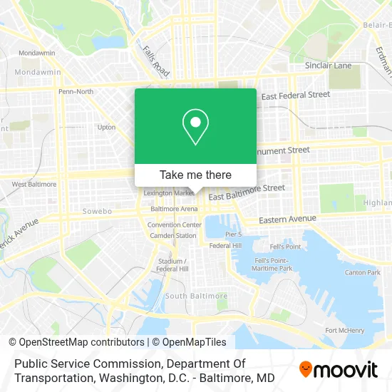 Public Service Commission, Department Of Transportation map