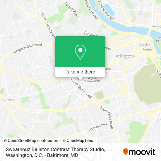 Sweathouz Ballston Contrast Therapy Studio map