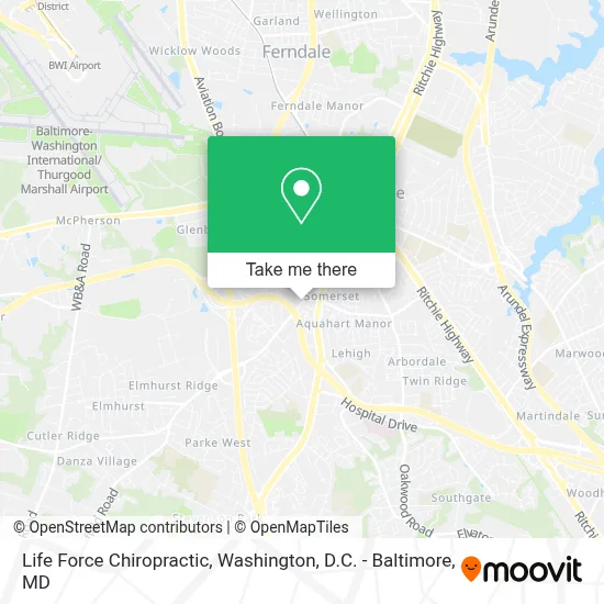 Life Force Chiropractic map