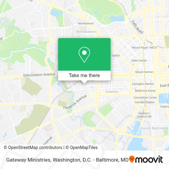 Gateway Ministries map