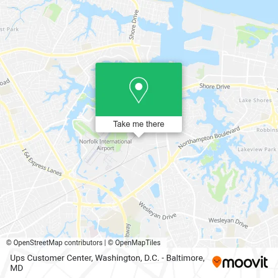 Ups Customer Center map