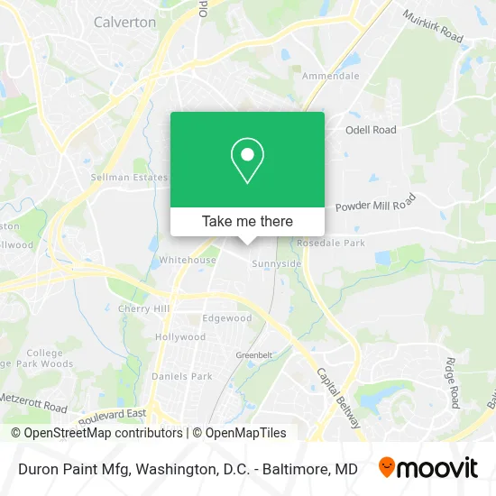Duron Paint Mfg map