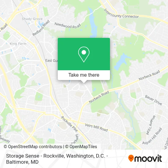 Storage Sense - Rockville map