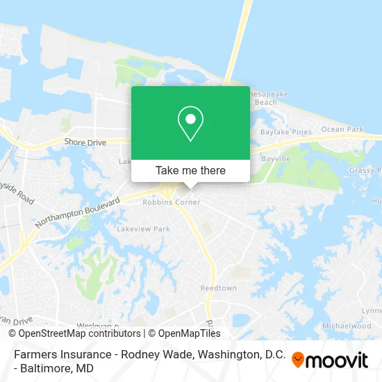 Farmers Insurance - Rodney Wade map