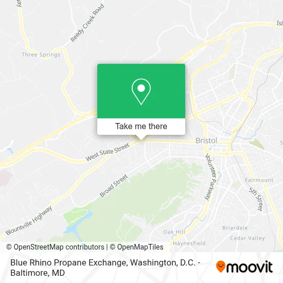 Blue Rhino Propane Exchange map