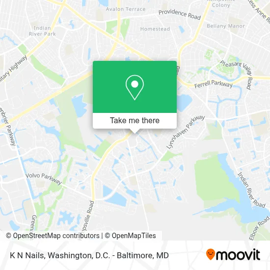 K N Nails map