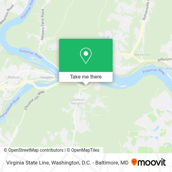 Virginia State Line map