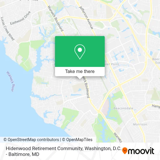Hidenwood Retirement Community map