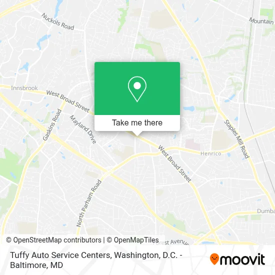 Tuffy Auto Service Centers map