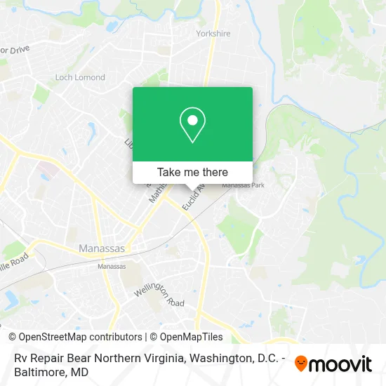 Rv Repair Bear Northern Virginia map
